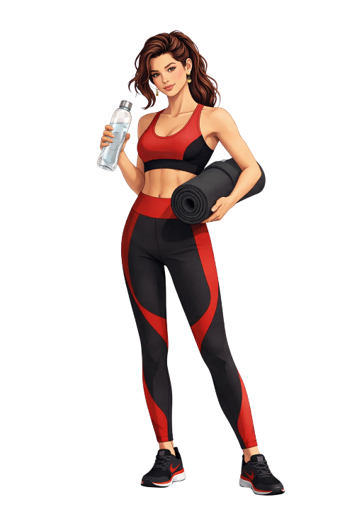 fitness-woman-workout-illustration-10036902