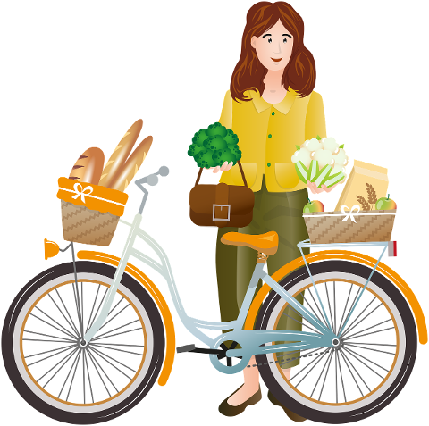 bicycle-shopping-woman-basket-bike-6267202