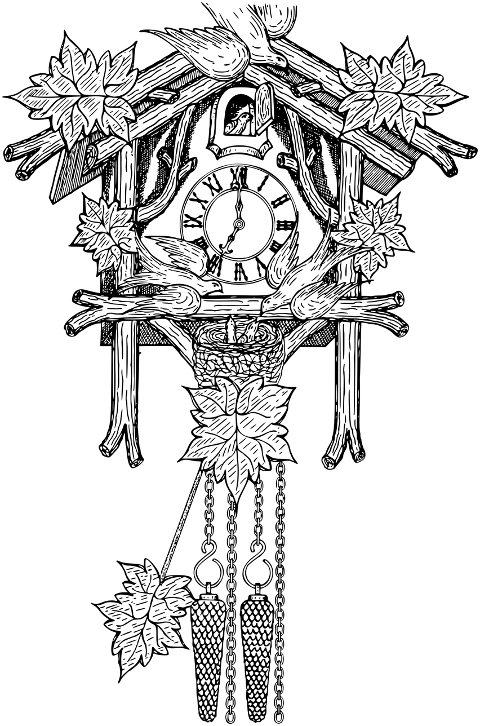 cuckoo-clock-time-device-line-art-7175185