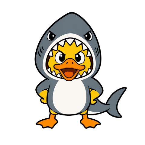 duck-shark-mascot-funny-costume-10309511