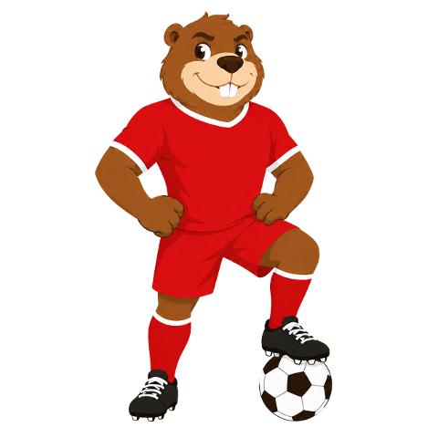 beaver-soccer-mascot-red-uniform-10316312