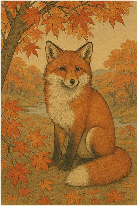 fox-autumn-japan-ukiyo-e-9868497