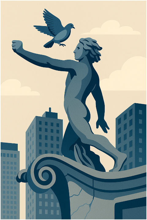 statue-dove-city-skyline-9914740