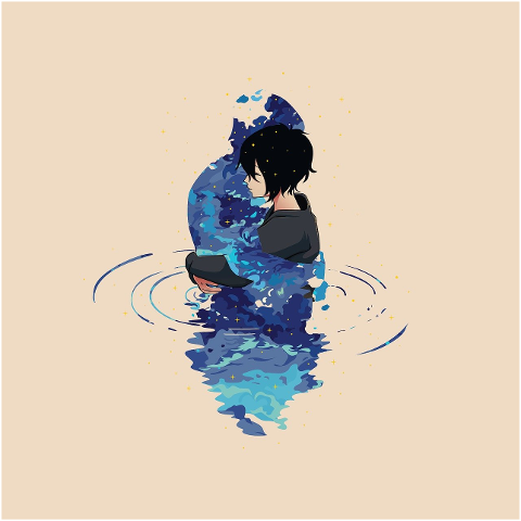 girl-embrace-water-anime-calm-art-9015201