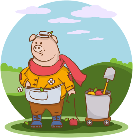 pig-cartoon-character-gardener-5811283