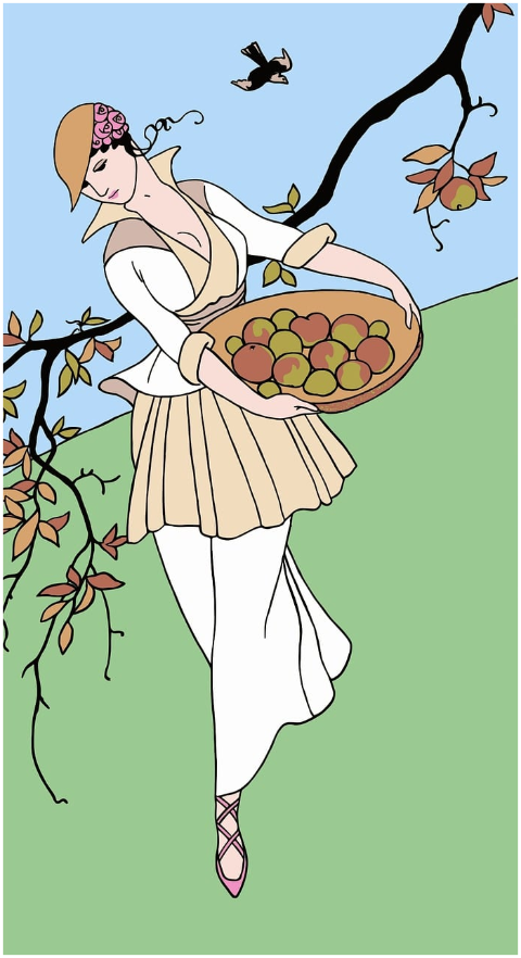 woman-art-deco-apple-picking-8377538