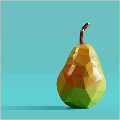 fruit-pear-polygon-art-light-4567672