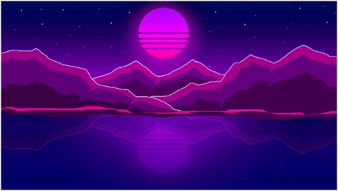 nature-mountain-sunset-2d-artwork-4466342