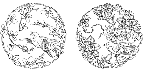 birds-flowers-floral-line-art-5767871