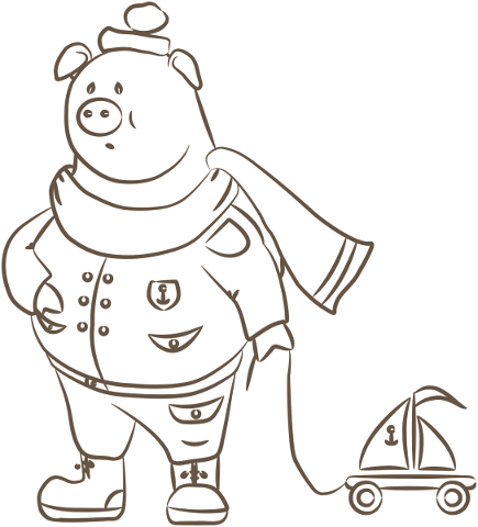 swine-piggy-hat-scarf-boat-toy-5803303