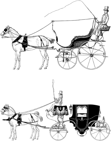 stagecoach-carriage-line-art-horse-5014661
