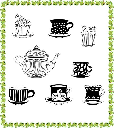 line-art-tea-teacups-teapot-7183581