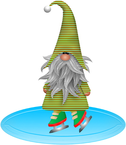 gnome-ice-skating-christmas-gnome-4433307