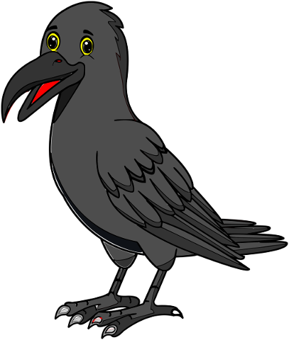 crow-bird-cartoon-animal-5756600