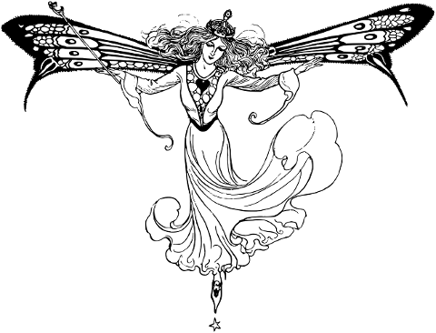 vintage-fairy-line-art-queen-4179487