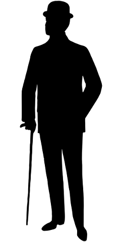 silhouette-man-hat-cane-people-5441902