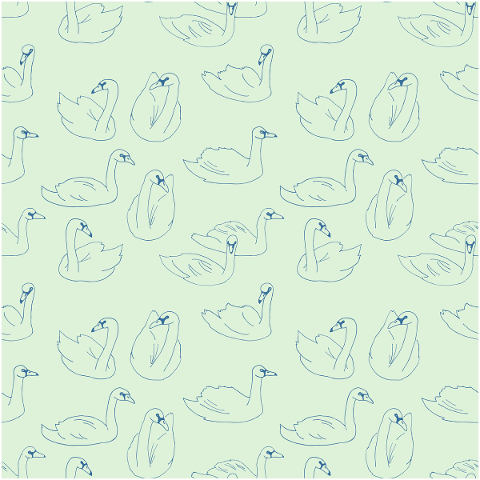 swan-bird-blue-repeating-model-4924723