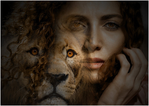 woman-lion-eyes-hair-surreal-5981904