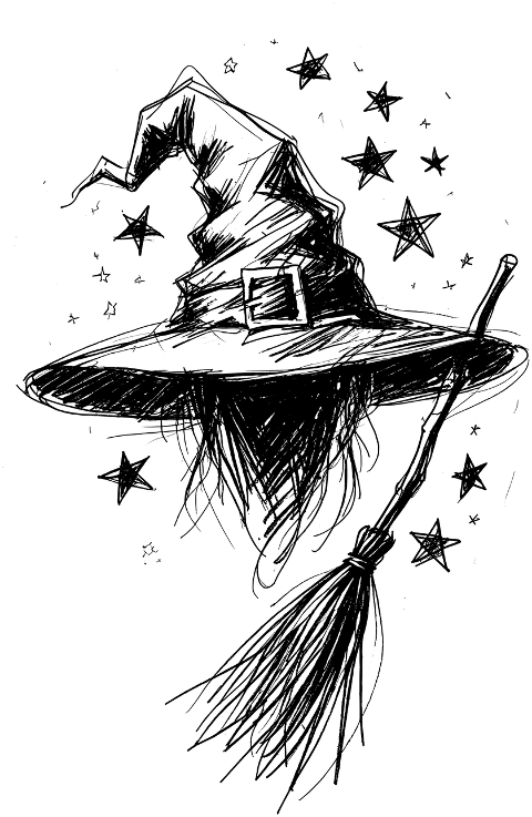 witch-hat-broomstick-sketch-9866416