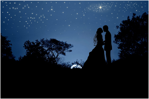 bride-and-groom-night-sky-star-4525493