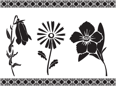 retro-flower-silhouette-border-4712323