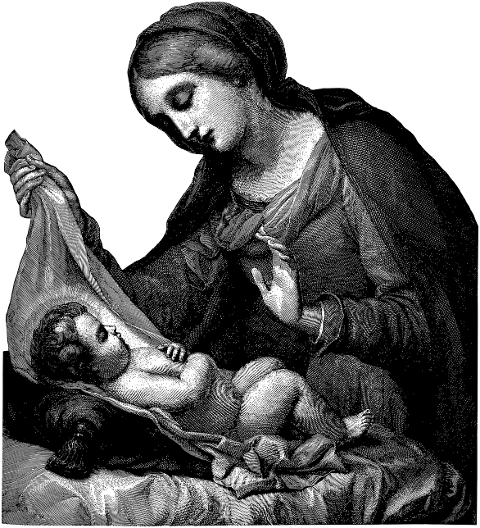 virgin-mary-baby-jesus-line-art-7361736