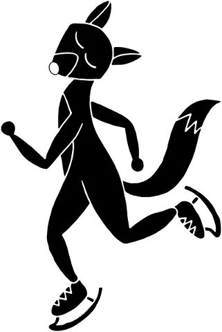 fox-silhouette-ice-skating-5815965