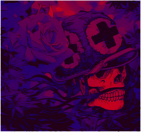 skull-soldier-rose-goth-horror-7068431