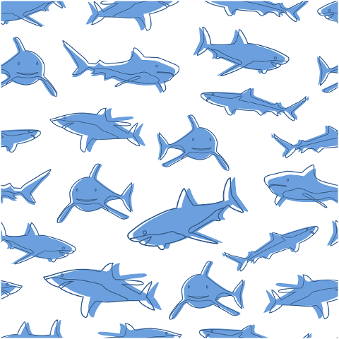 animal-shark-pattern-line-art-blue-9047942