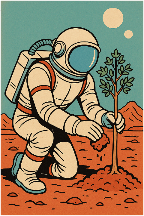 astronaut-space-planet-tree-9869256