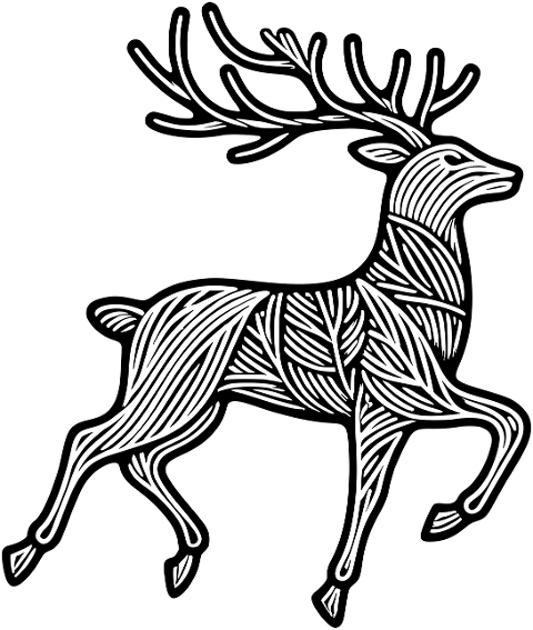 reindeer-animal-christmas-line-art-8388847