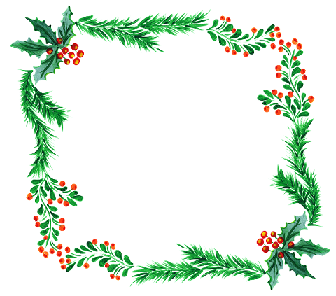 christmas-border-holly-needles-6845939