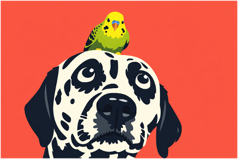 dog-dalmatian-parrot-bird-pet-10165107